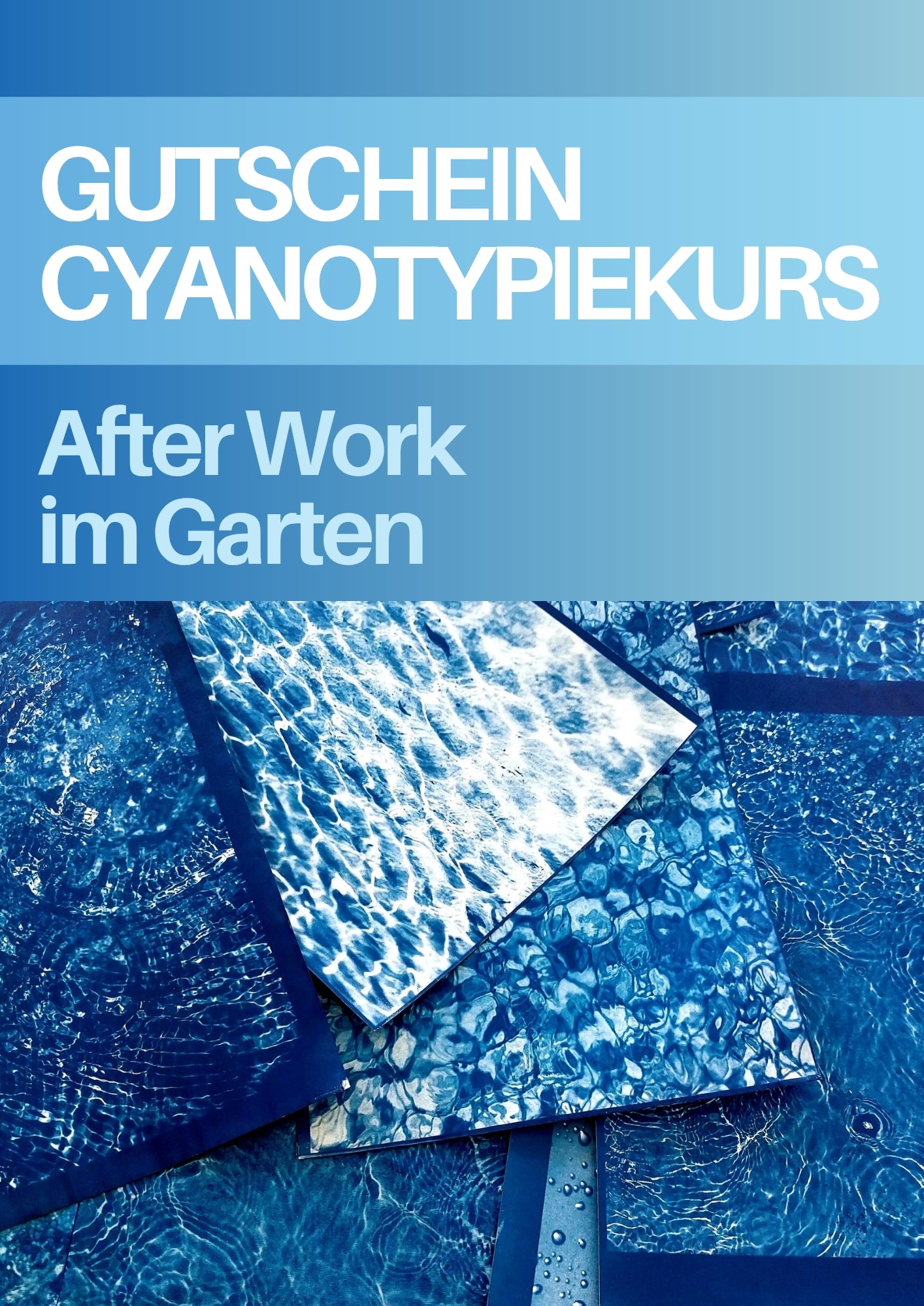 GUTSCHEIN Cyanotypie (Blaudruck) after work - Dein kreativer Feierabend im Grünen